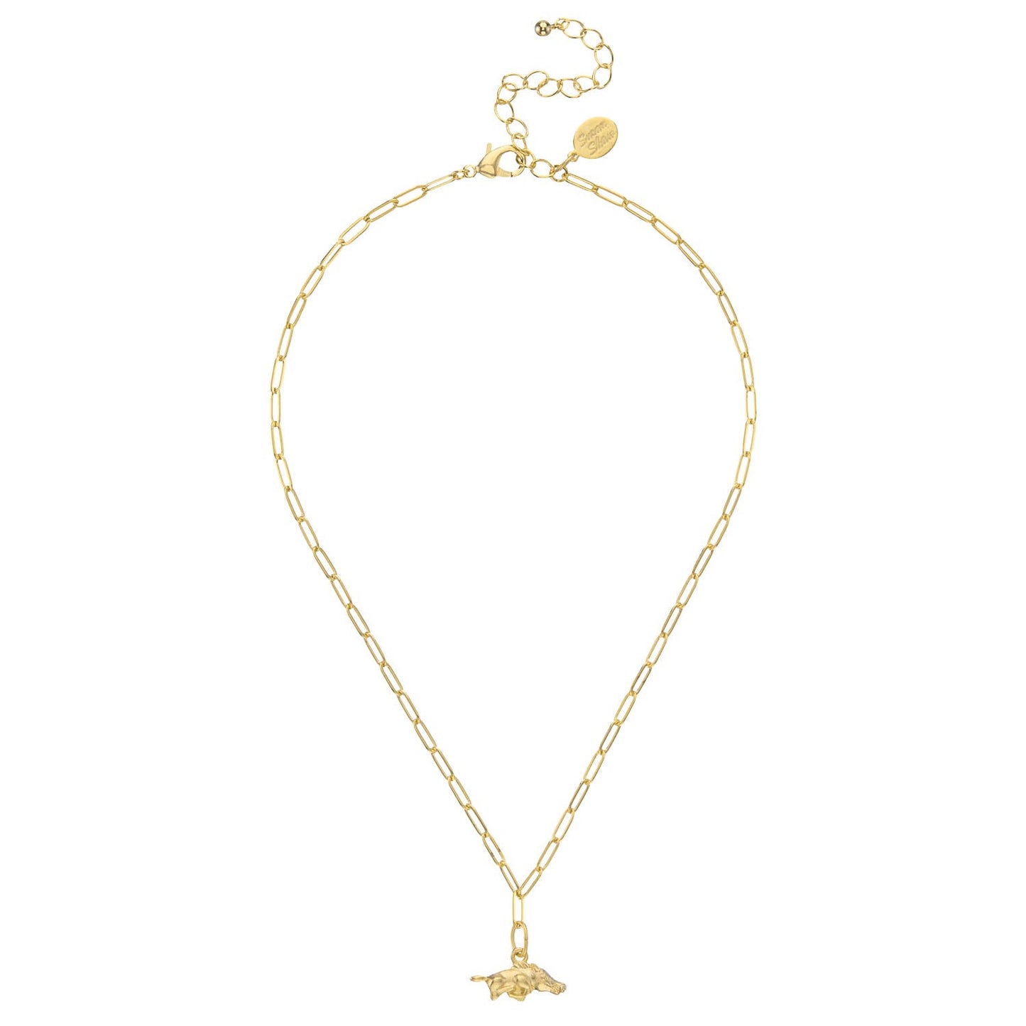 Mini Wild Boar on Paperclip Necklace  - Susan Shaw