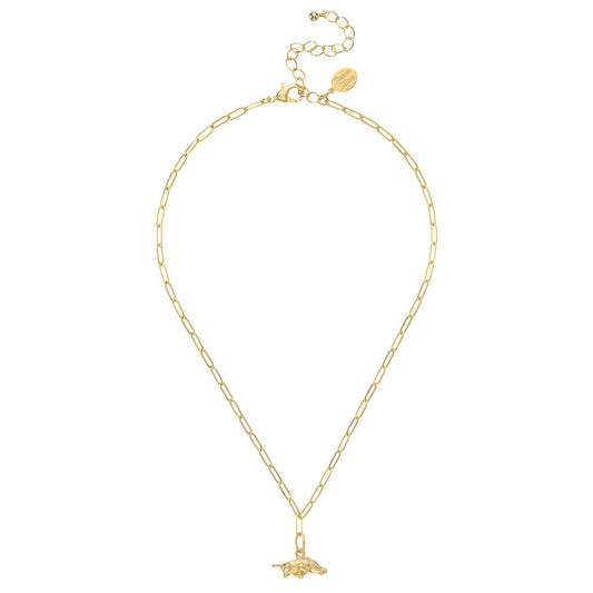 Mini Wild Boar on Paperclip Necklace  - Susan Shaw