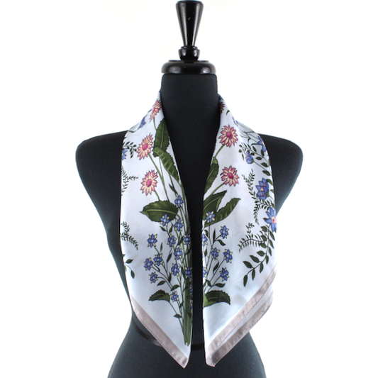 S25095 Floral Square Scarf (28"x28")