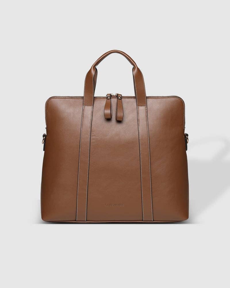 Rhodes Contrast Trim Laptop Bag - Cocoa
