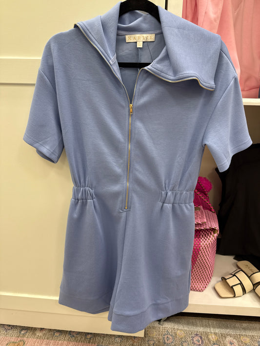 Knit zip novelty romper - Karlie