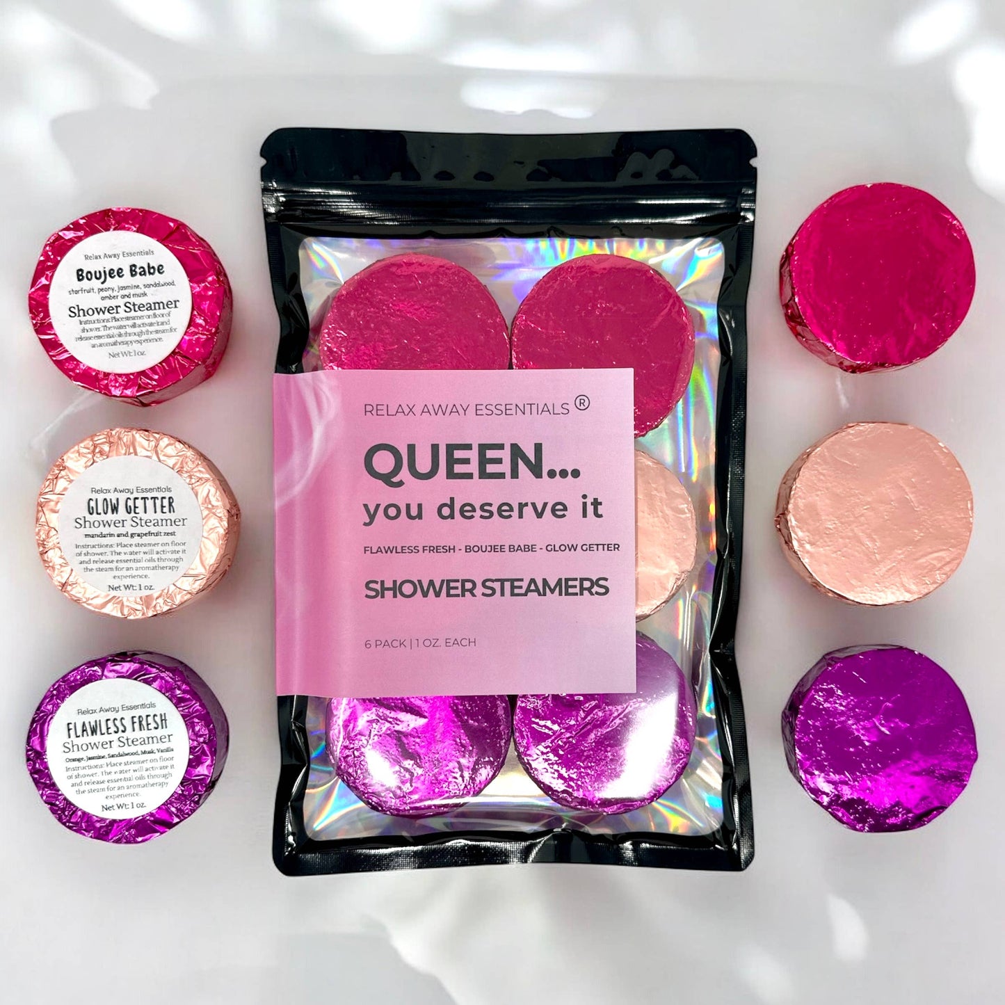 Queen... You Deserve It Shower Steamers 6 Pack - Made in USA