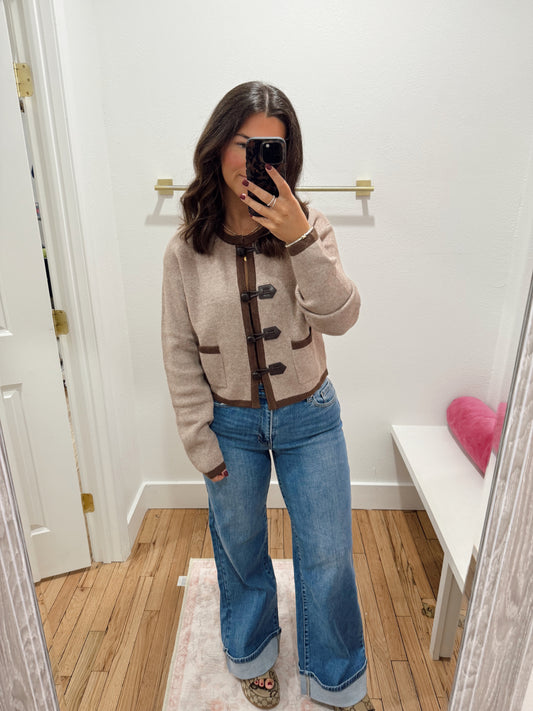 button knit cardigan