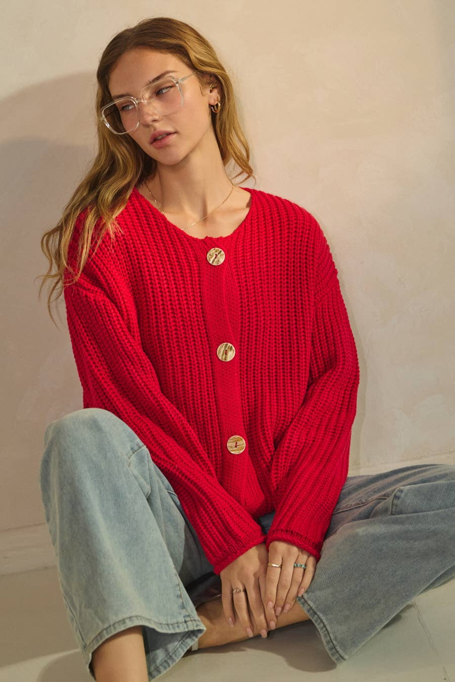 Knitted Long Sleeve Cardigan