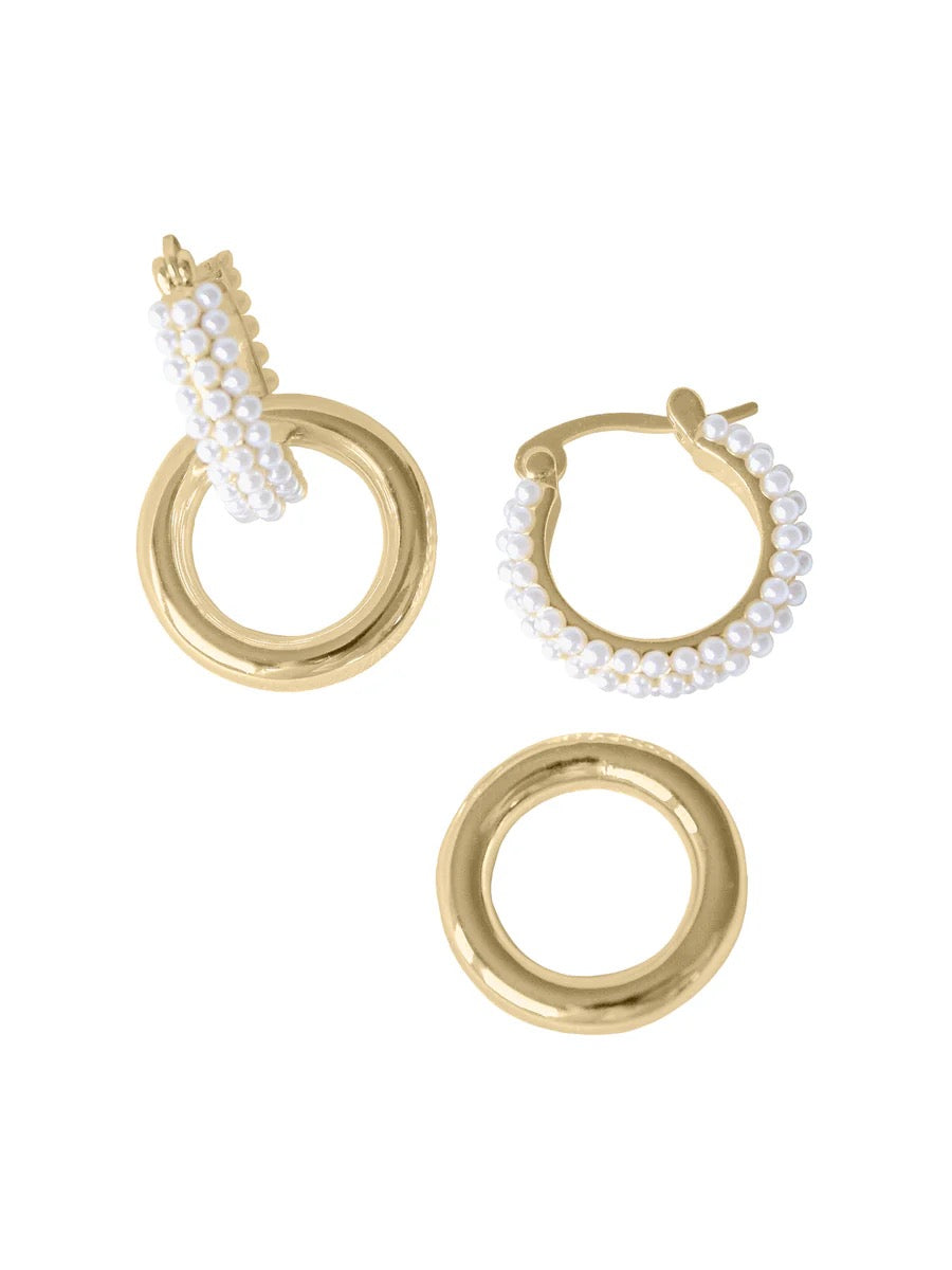 HOLLAND PEARL HOOP  EARRING - Kinsey Designs
