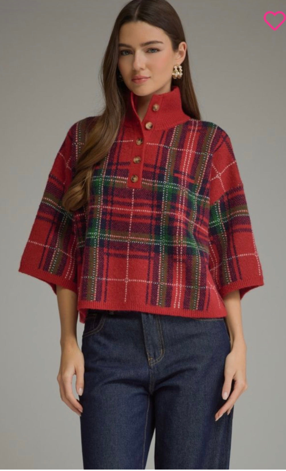 Winnie plaid sweater (2 colors)