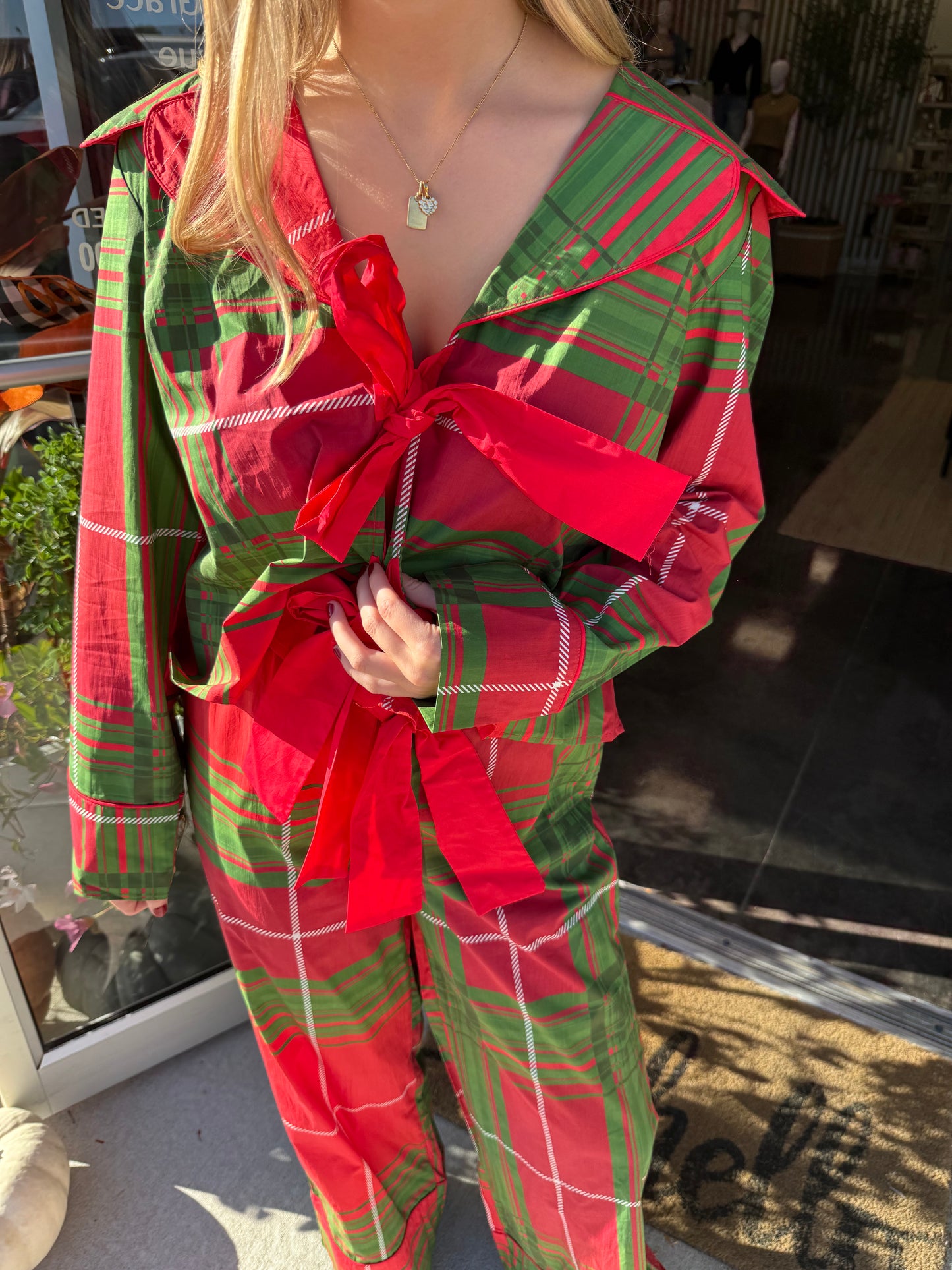 FRONT DOUBLE TIE DETAIL Pj Set