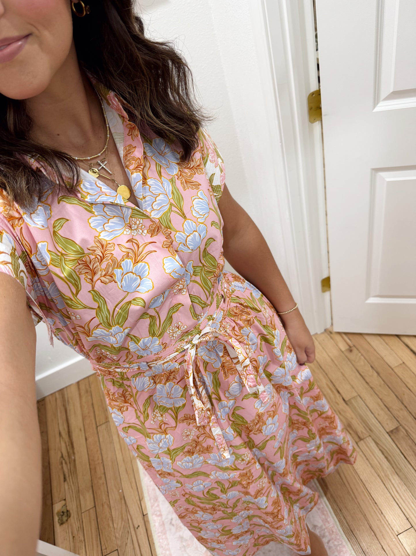 Multi floral Annie midi dress