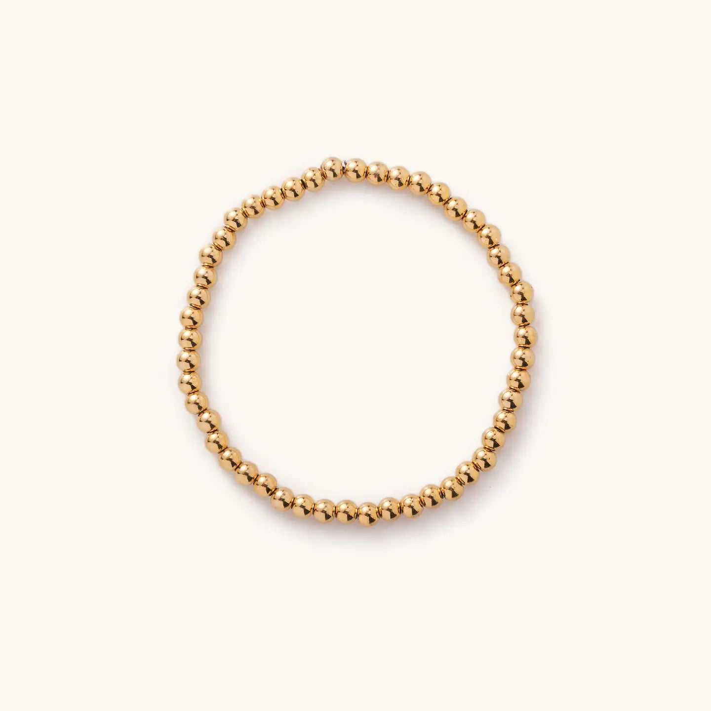 Waterproof Gold Bead Bracelet Medium