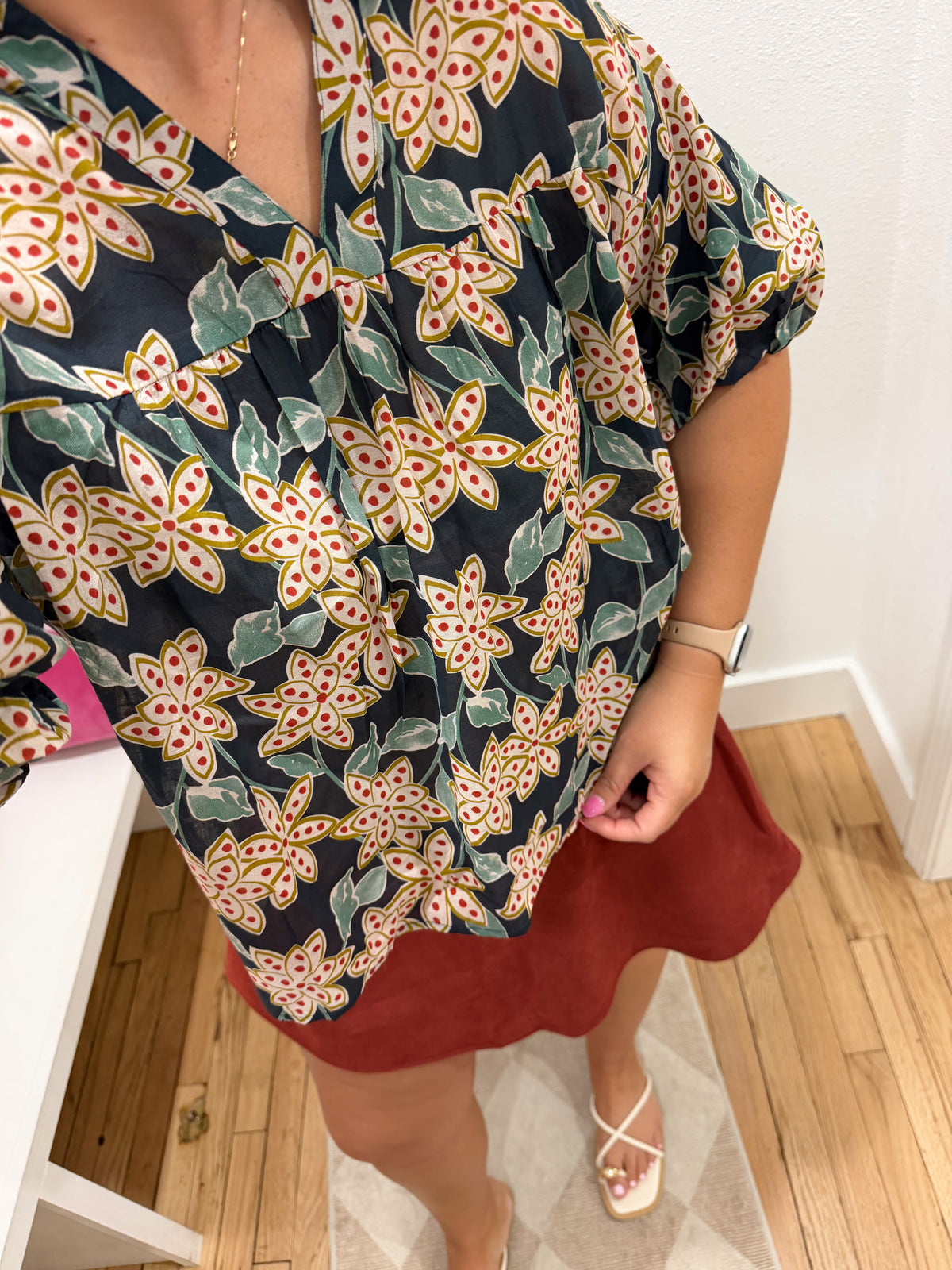 BRICK RED skort