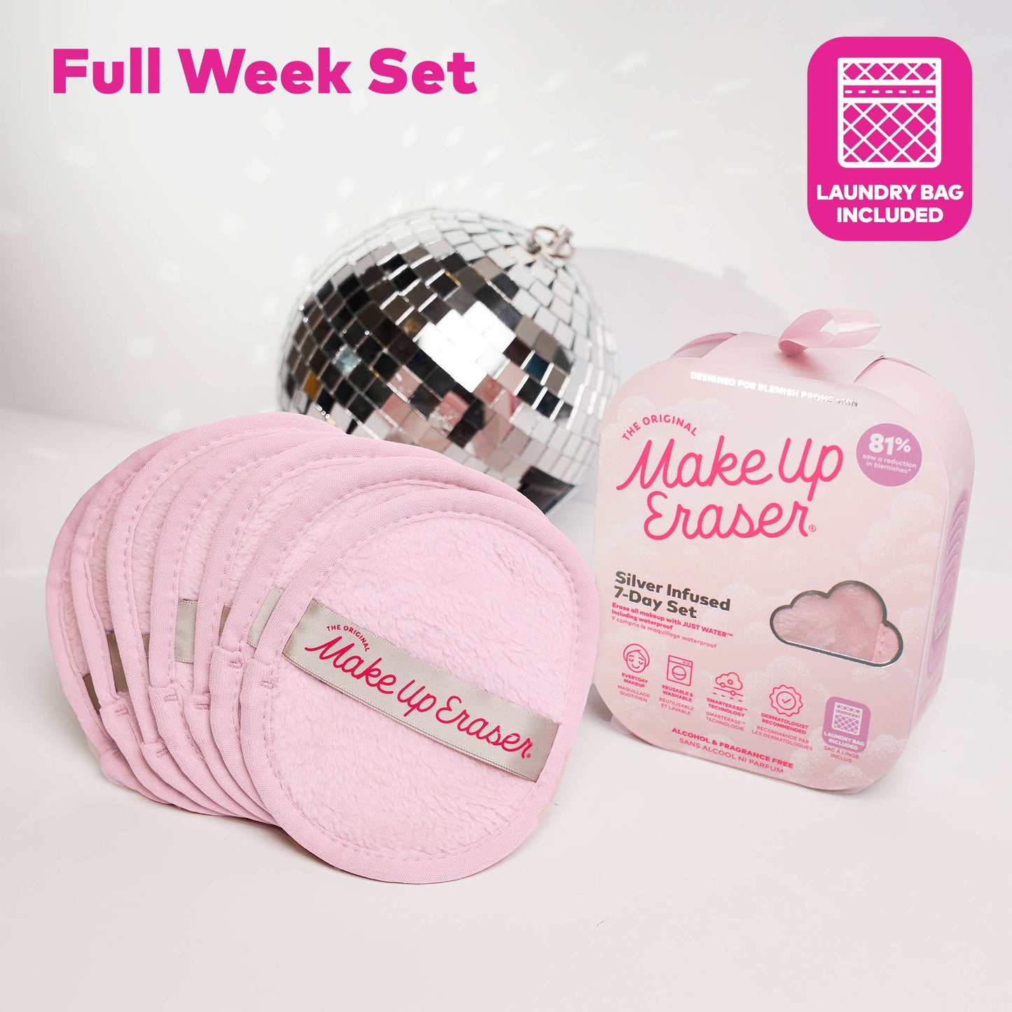 Silver Infused MakeUp Eraser 7-Day Set | Acne Prone Skin