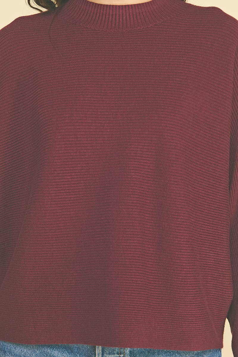 DOLMAN SLEEVES SWEATER TOP