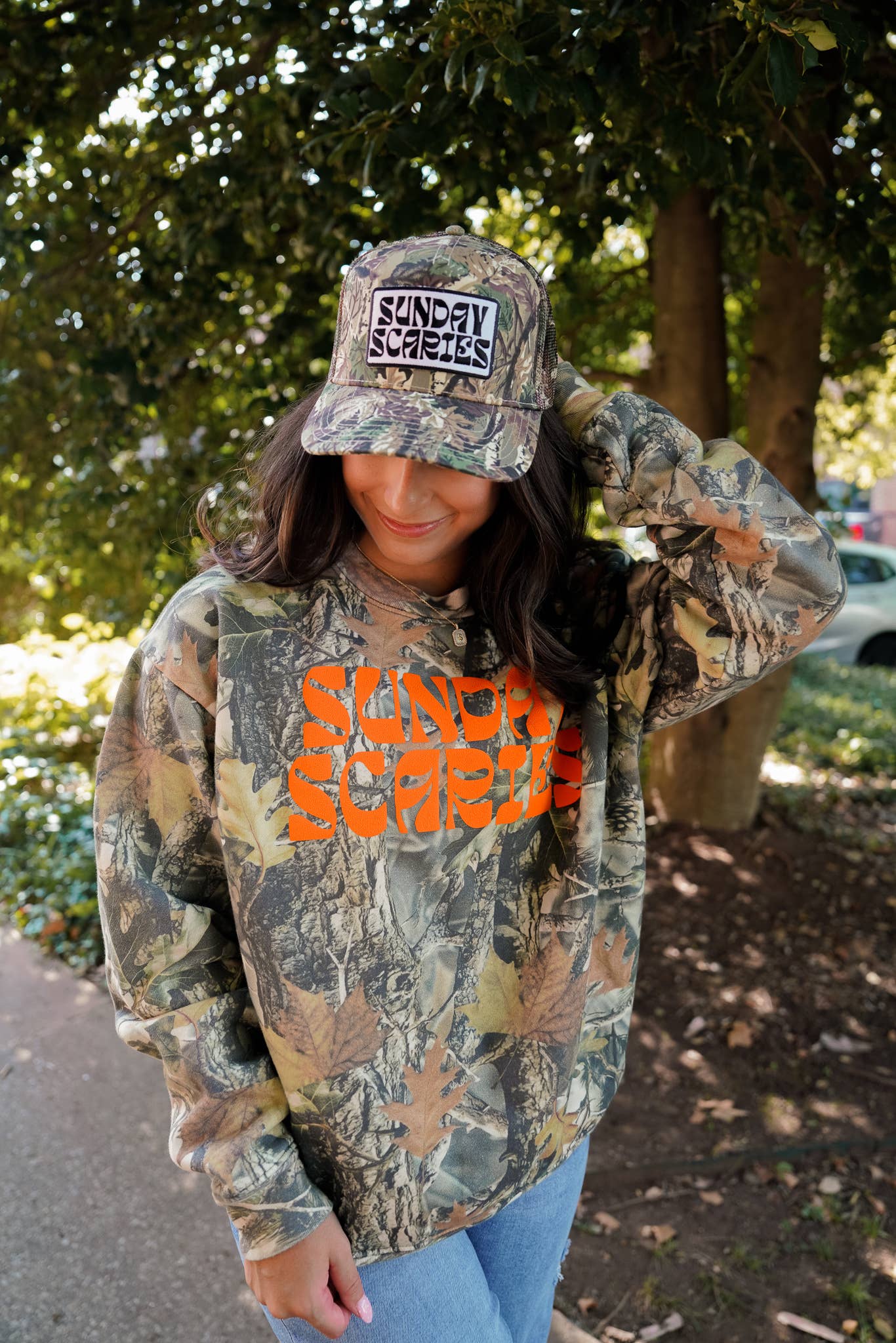 Sunday Scaries - Camo Vintage Trucker Hat