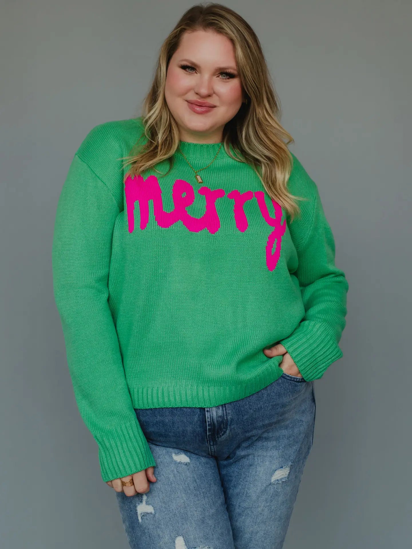 Mint green Merry sweater