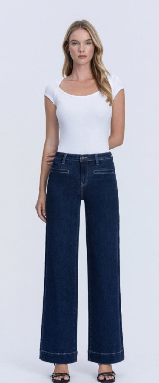 HIGH RISE- wide leg JEANS
