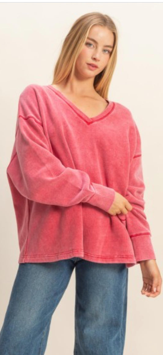carol v neck sweatshirt