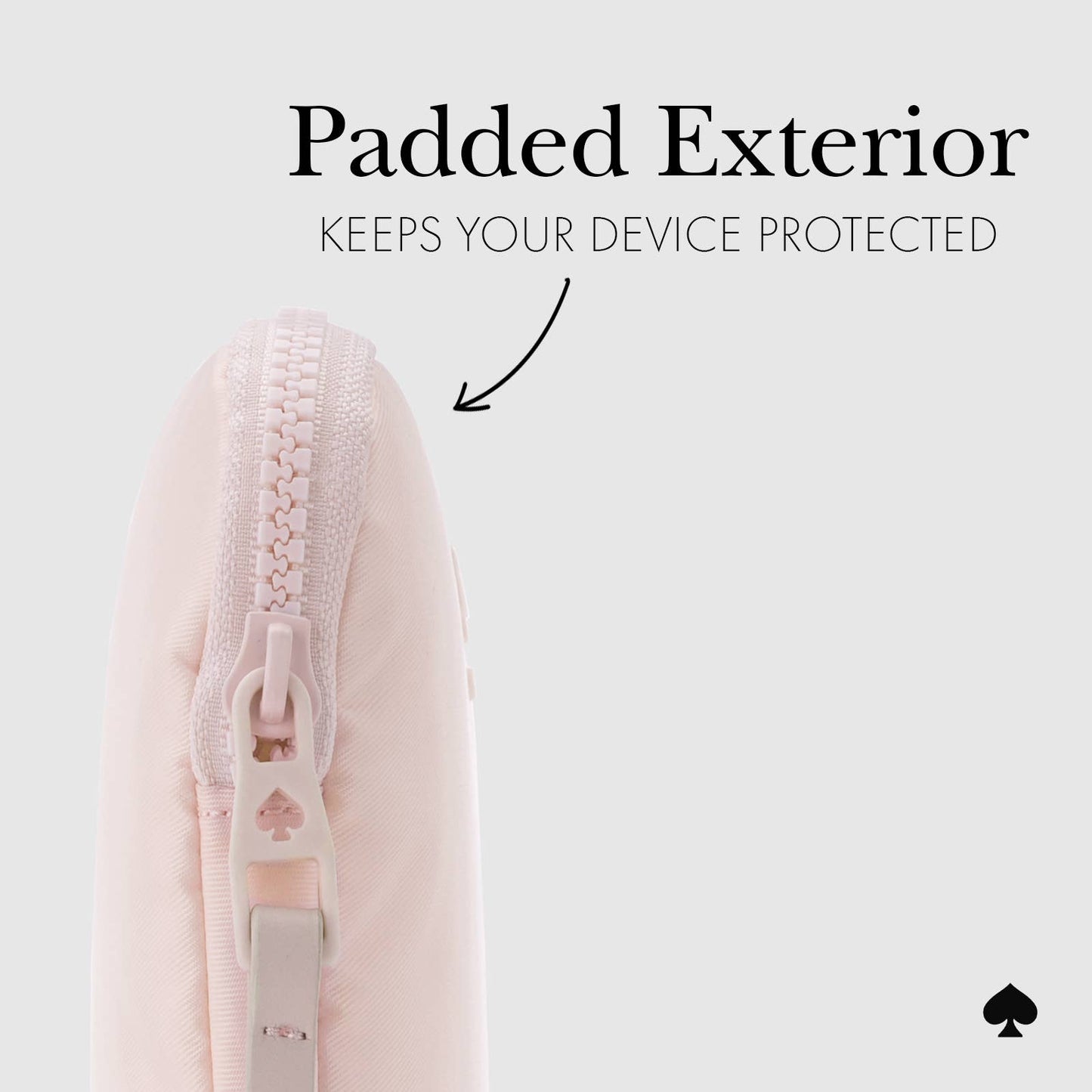 Kate spade new york Puffer Laptop Sleeve 14" Chalk Pink
