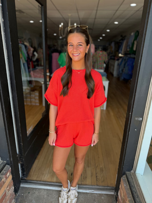 Papaya Sweater short SET