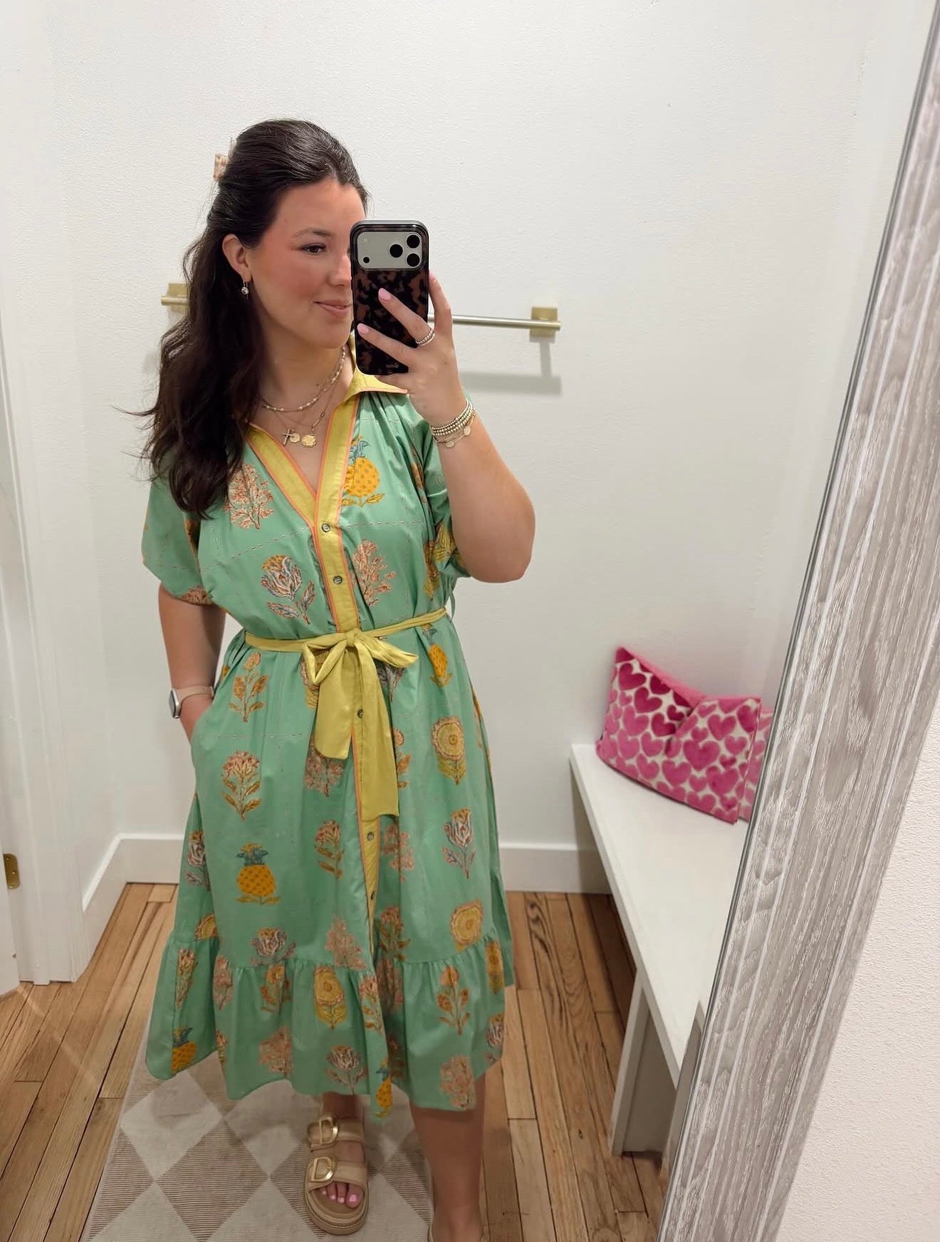 mint green yala midi dress