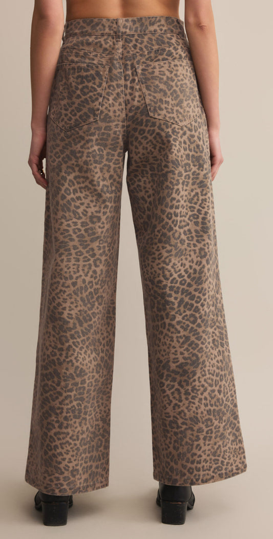Marli Denim Leopard Pant Pant Z Supply