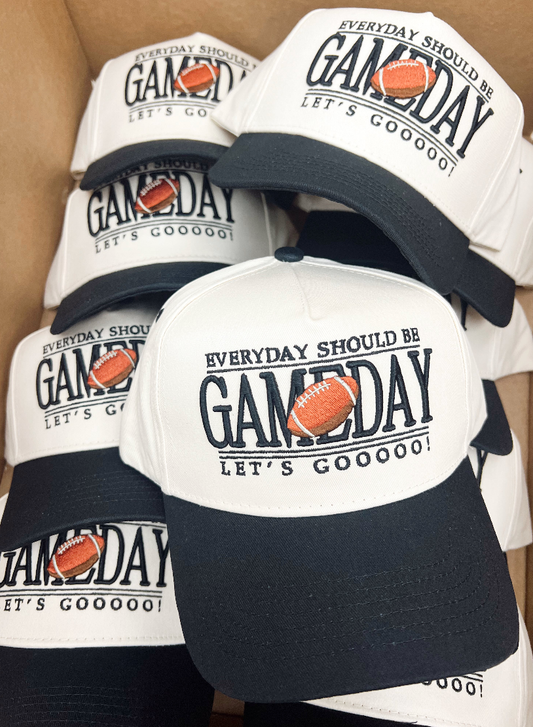 Everyday Should Be Gameday - Black Vintage Trucker Hat