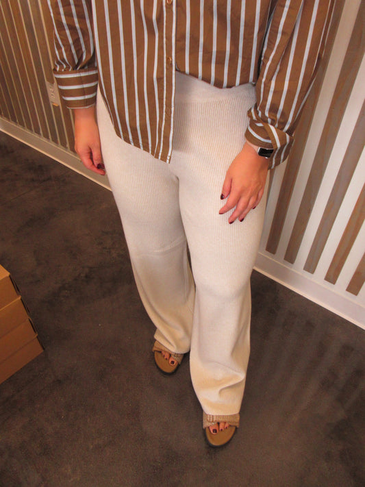 oatmeal knit sweater pants