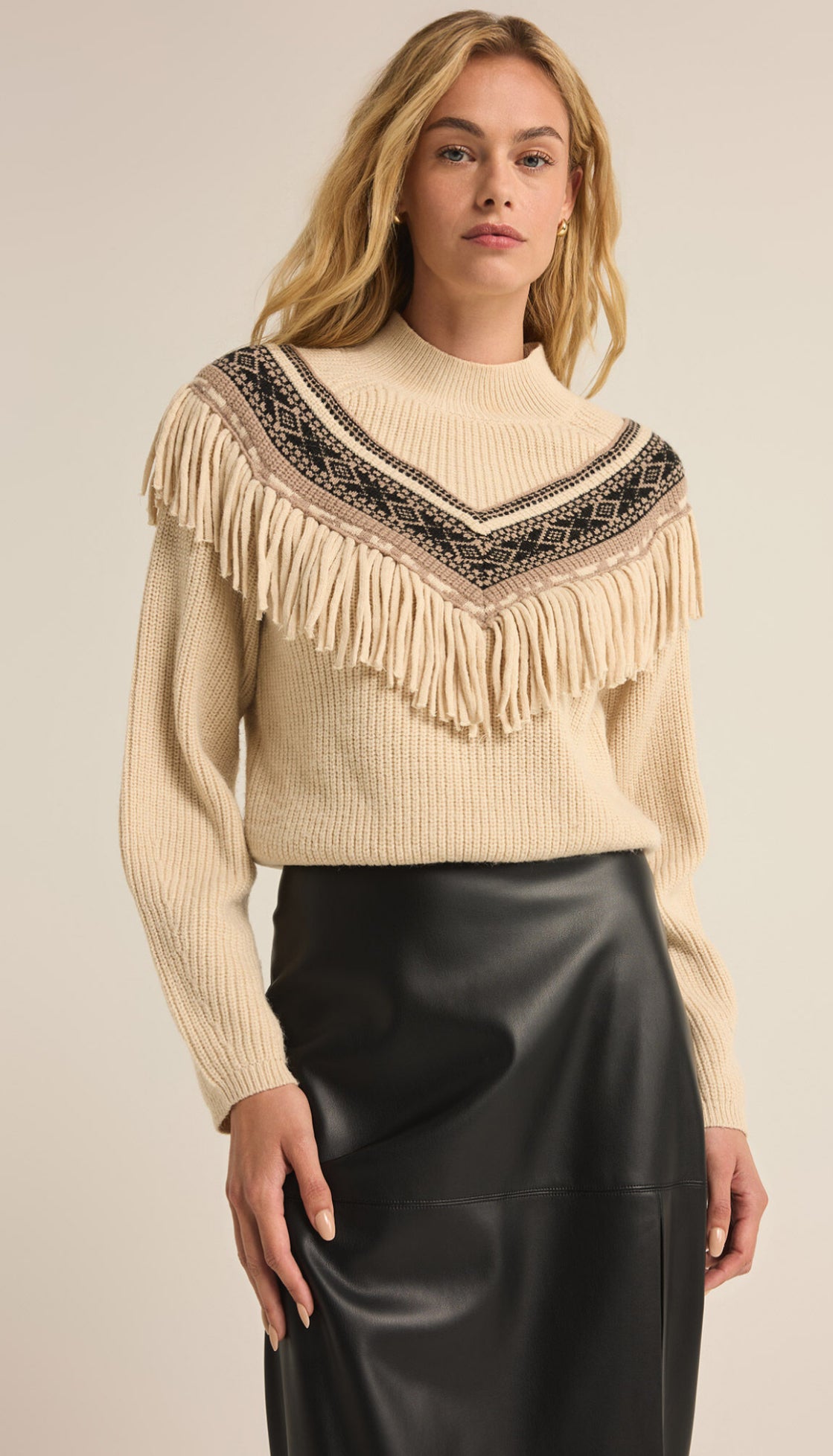 North Fringe Sweater Stone - Z Supply