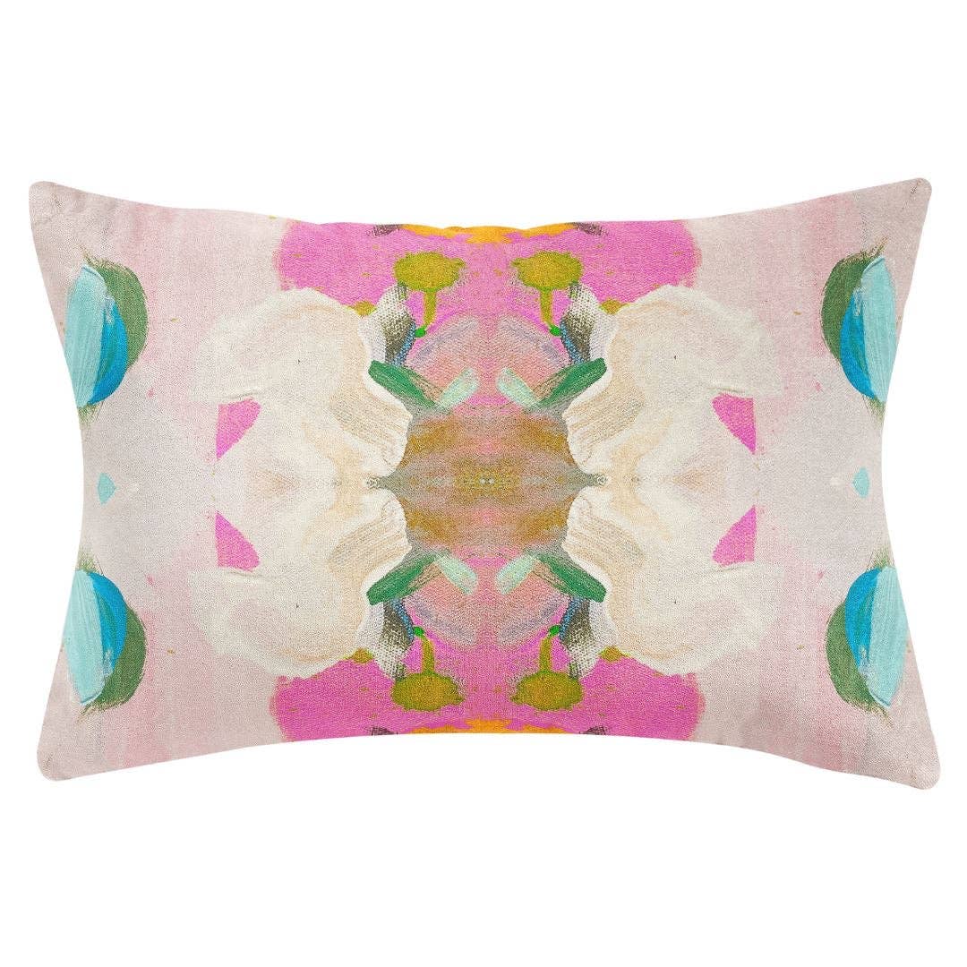 Monet’s Garden Pink Decorative Pillow