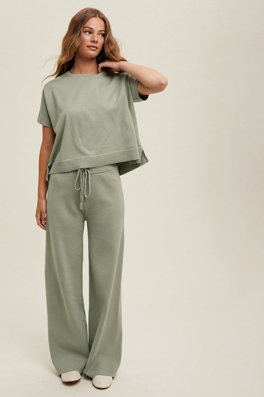 Dark Sage Green pant set