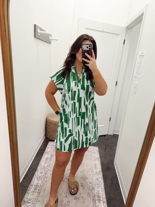 Print mini tunic dress