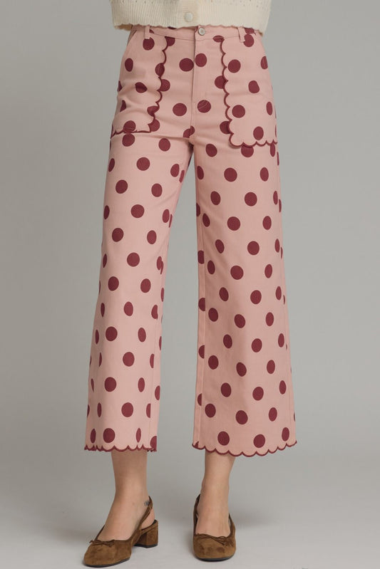Pink polka pant