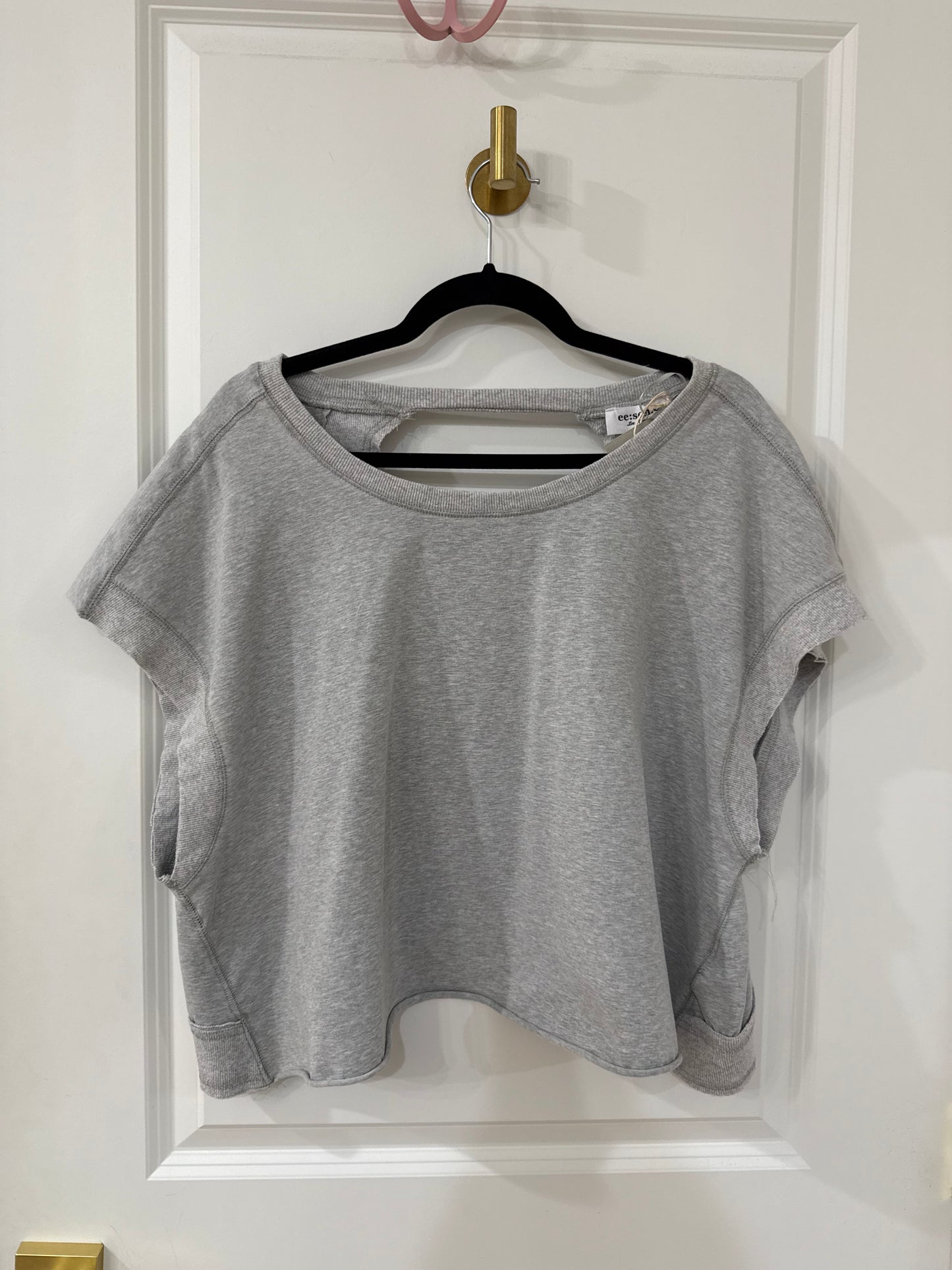 heather grey mineral open back top