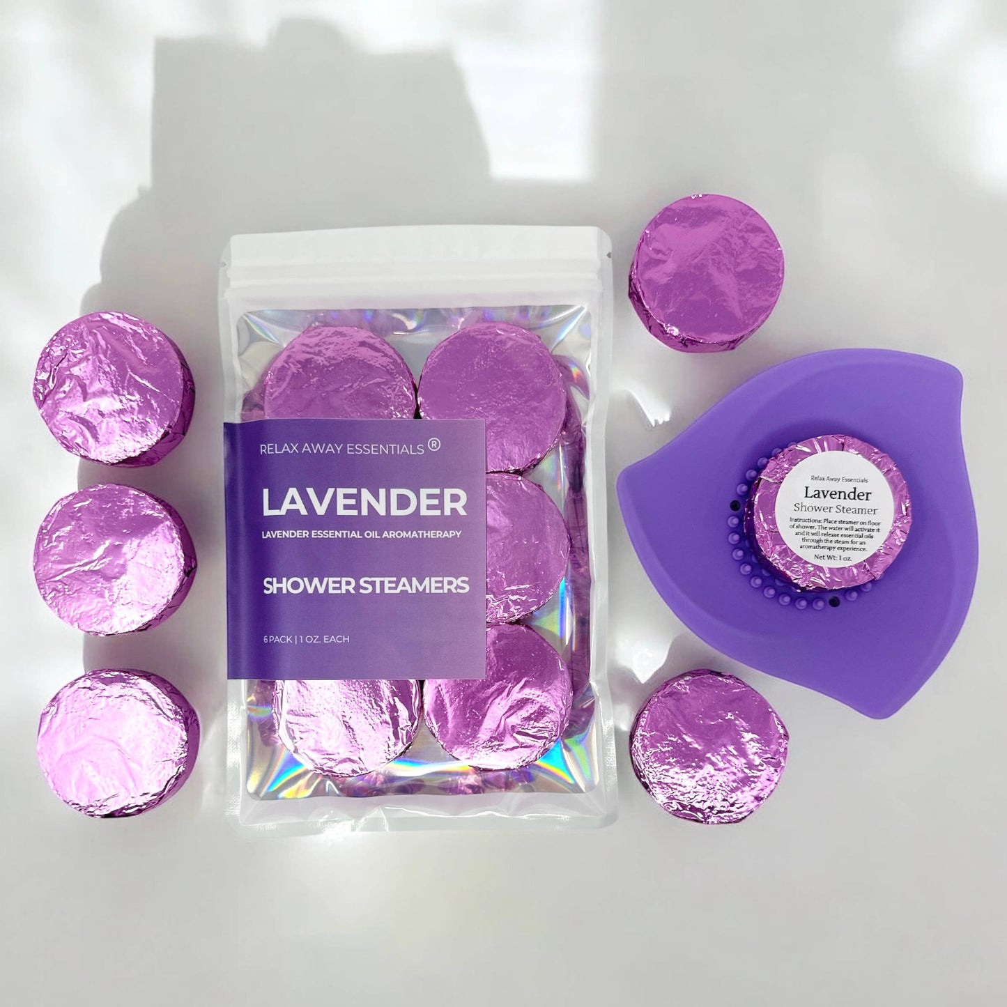 Lavender Shower Steamers 6 Pack - Made in USA