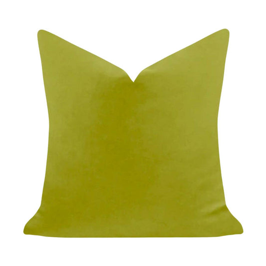 Green Solid Velvet Pillow