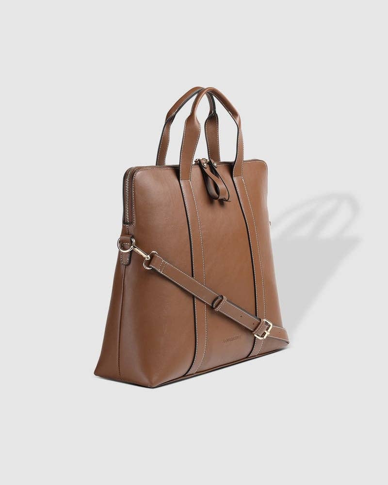 Rhodes Contrast Trim Laptop Bag - Cocoa