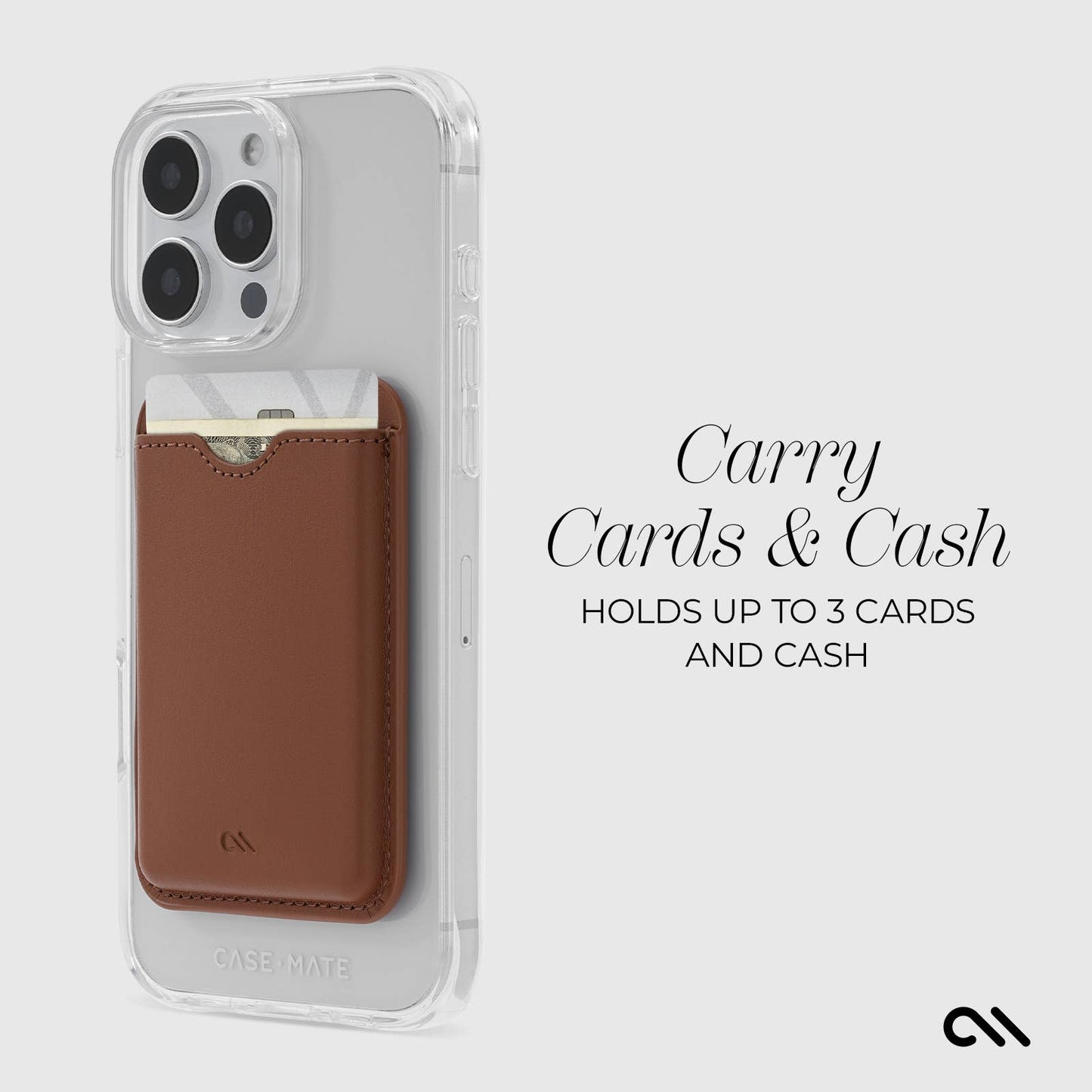 Case-Mate MagSafe Card Holder (Cognac Brown)