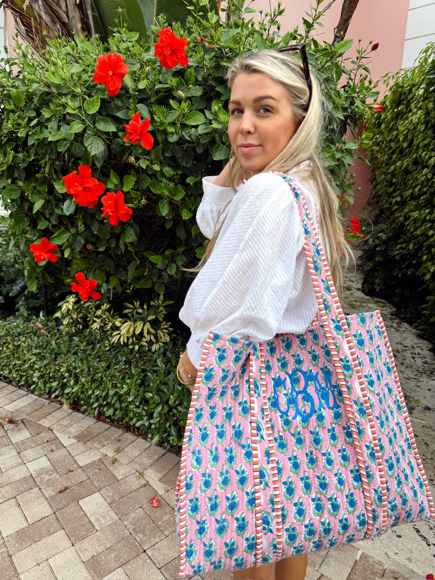 Quilted Block - Print Tote Bag