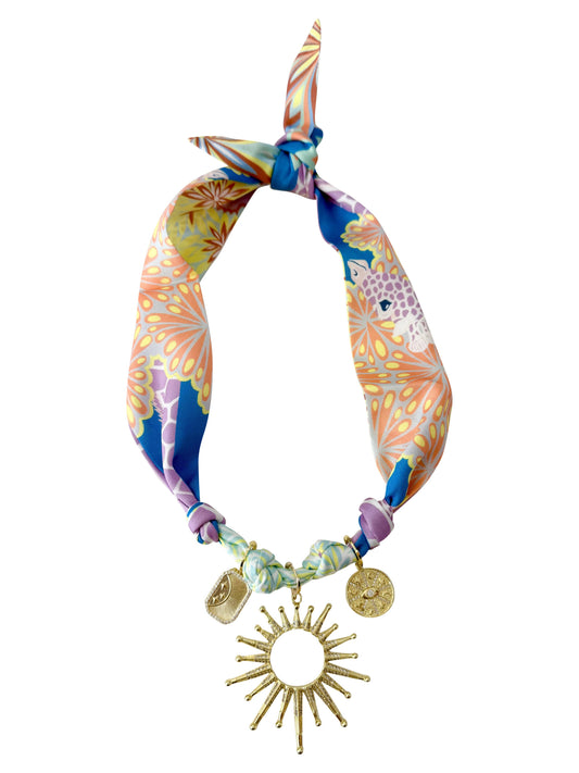 Lauren Multi Charm Scarf Necklace