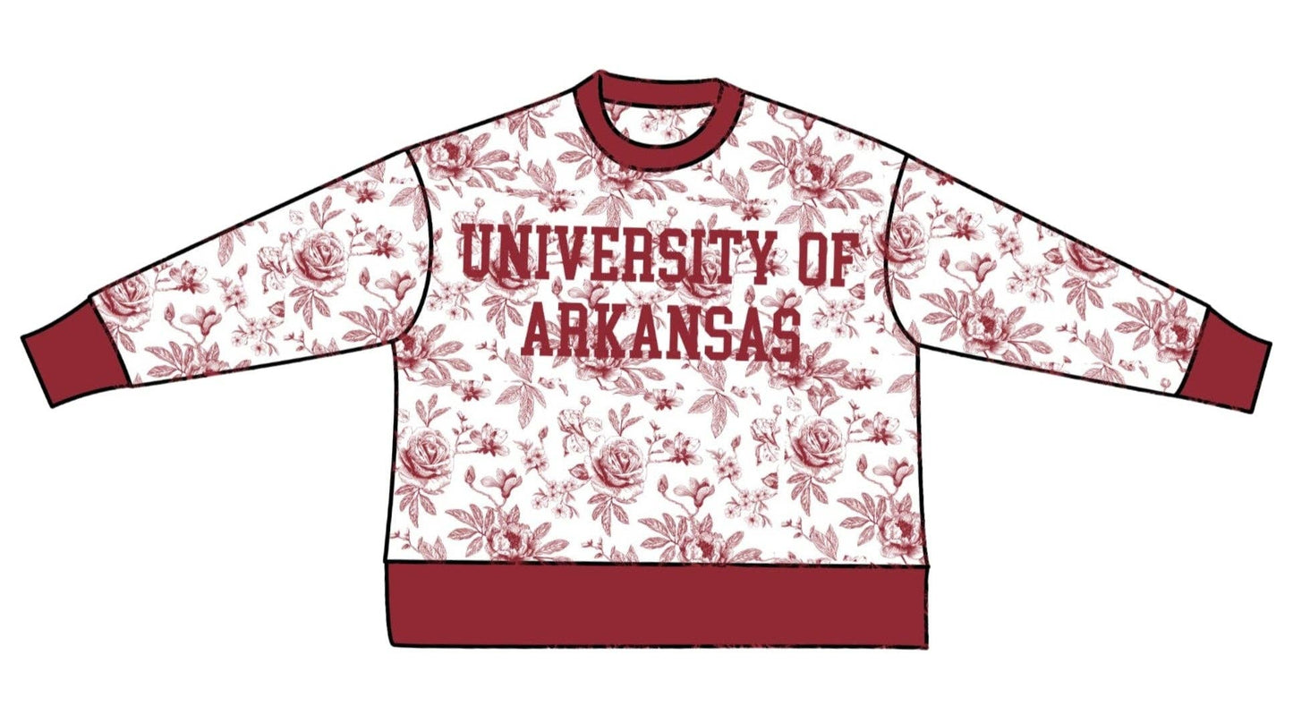 *coming soon* Arkansas Floral Toile Sweatshirt - Brianna Cannon