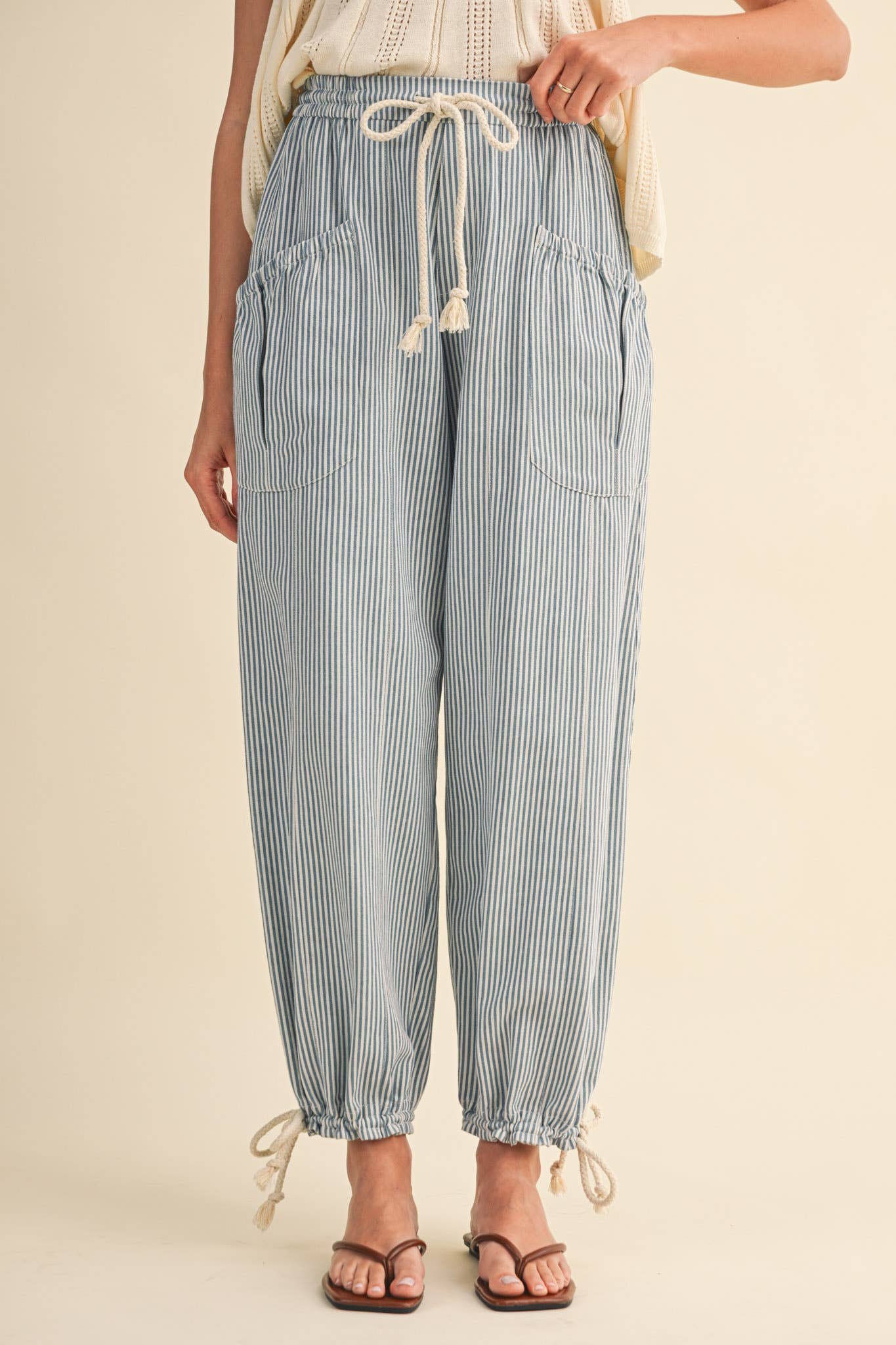 STRIPED PARACHUTE PANTS
