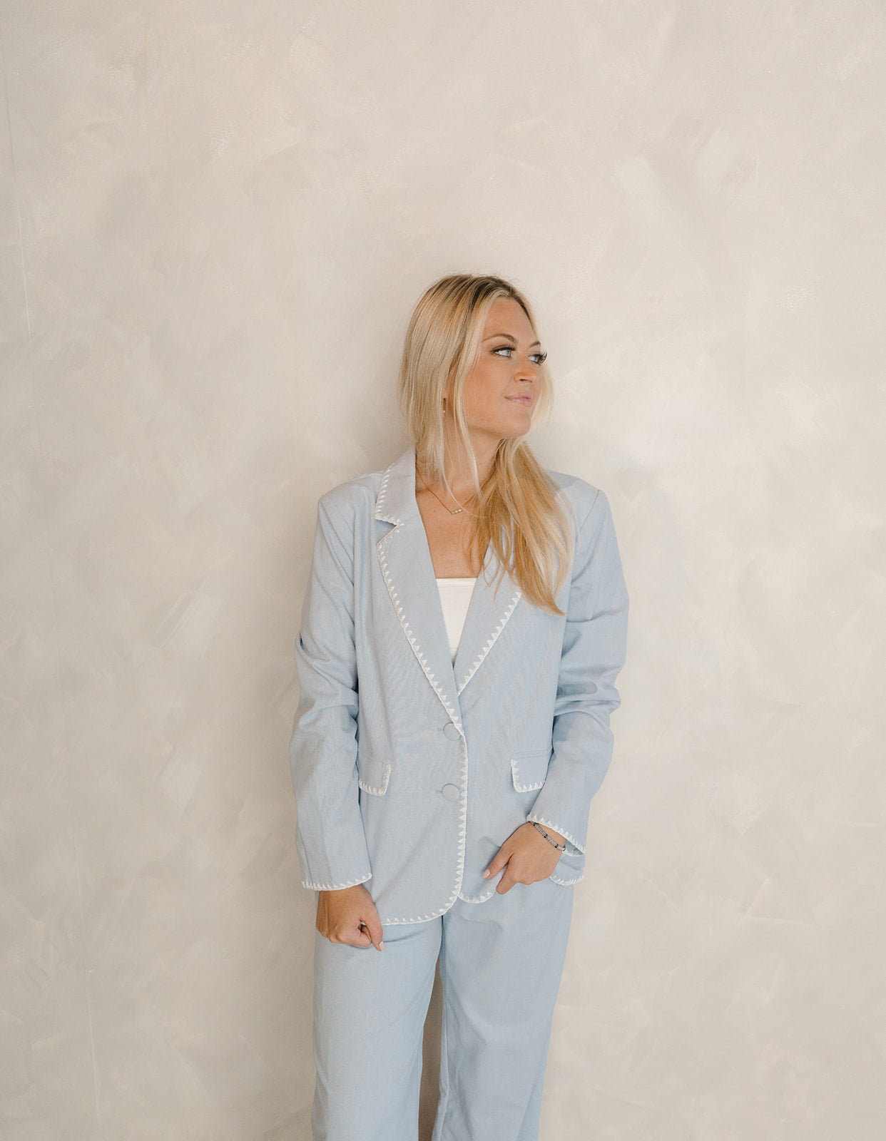 Sky Linen Blazer