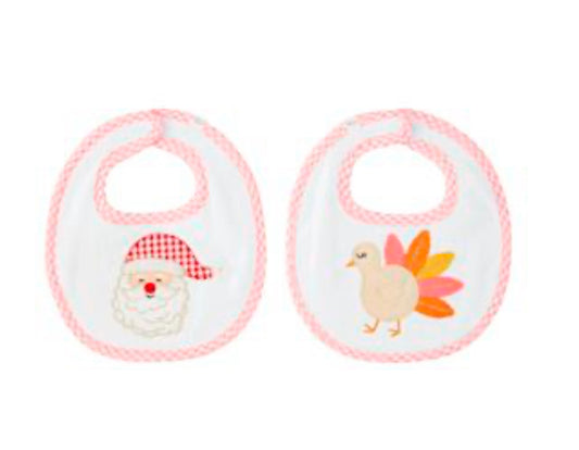 GIRL HOLIDAY REVERSIBLE BIBS