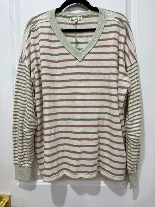 sage stripe l/s shirt