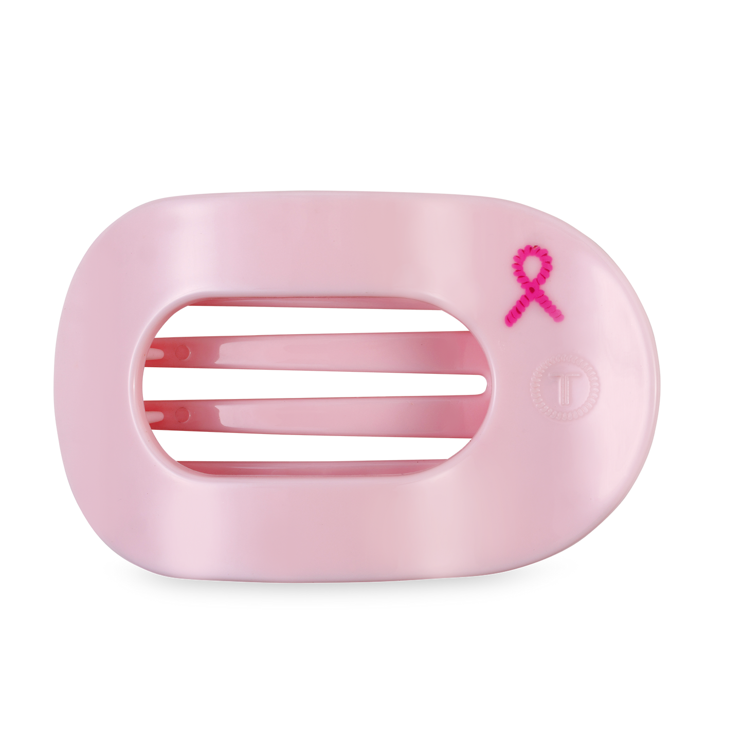 Flat Round Hair Clip | Large | Pink Ribbon Power