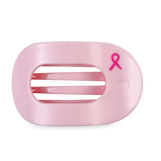 Flat Round Hair Clip | Large | Pink Ribbon Power