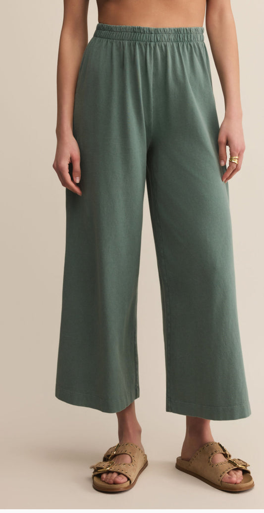 Scout Jersey Crop Flare Hunter green - Z Supply