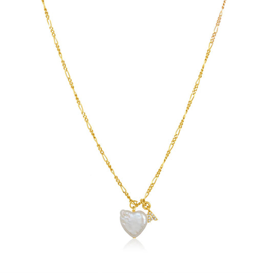 PEARL LOVE TOKEN INITIAL NECKLACE