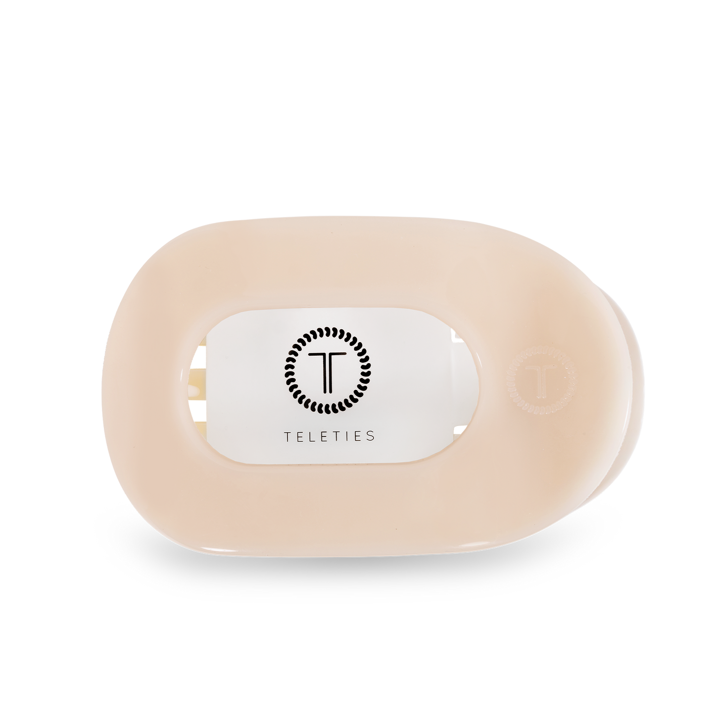 Round Flat Hair Clip | Small | Almond Beige