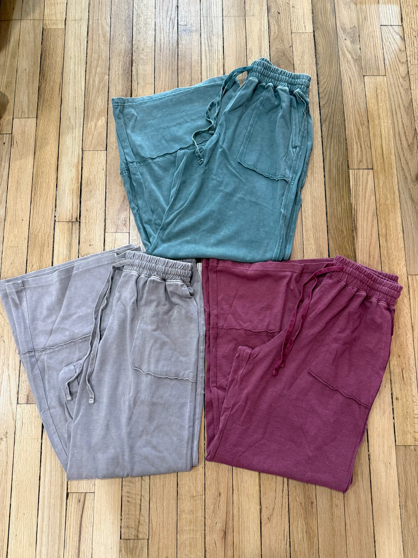COTTON CROPPED WIDE LEG PANT (3 COLORS)