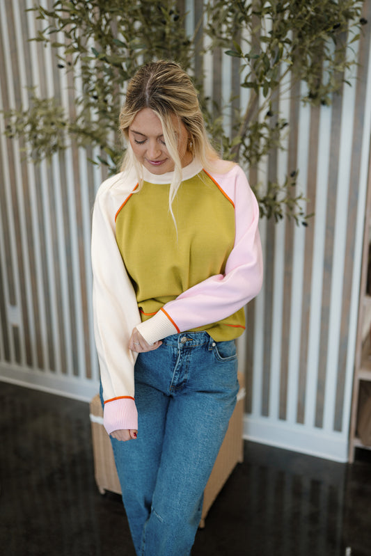 Colorblocked sweater  top